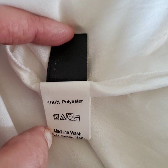 Shein Curve Floral Embroidered Peplum Cottage Core White Blouse 2XL - Picture 8 of 12